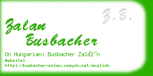 zalan busbacher business card